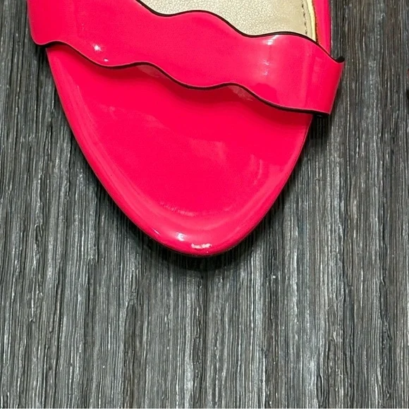 Jessica Simpson Pink Scallop Heels | Size 7M / 37 | Strappy Open Toe - Picture 3 of 12